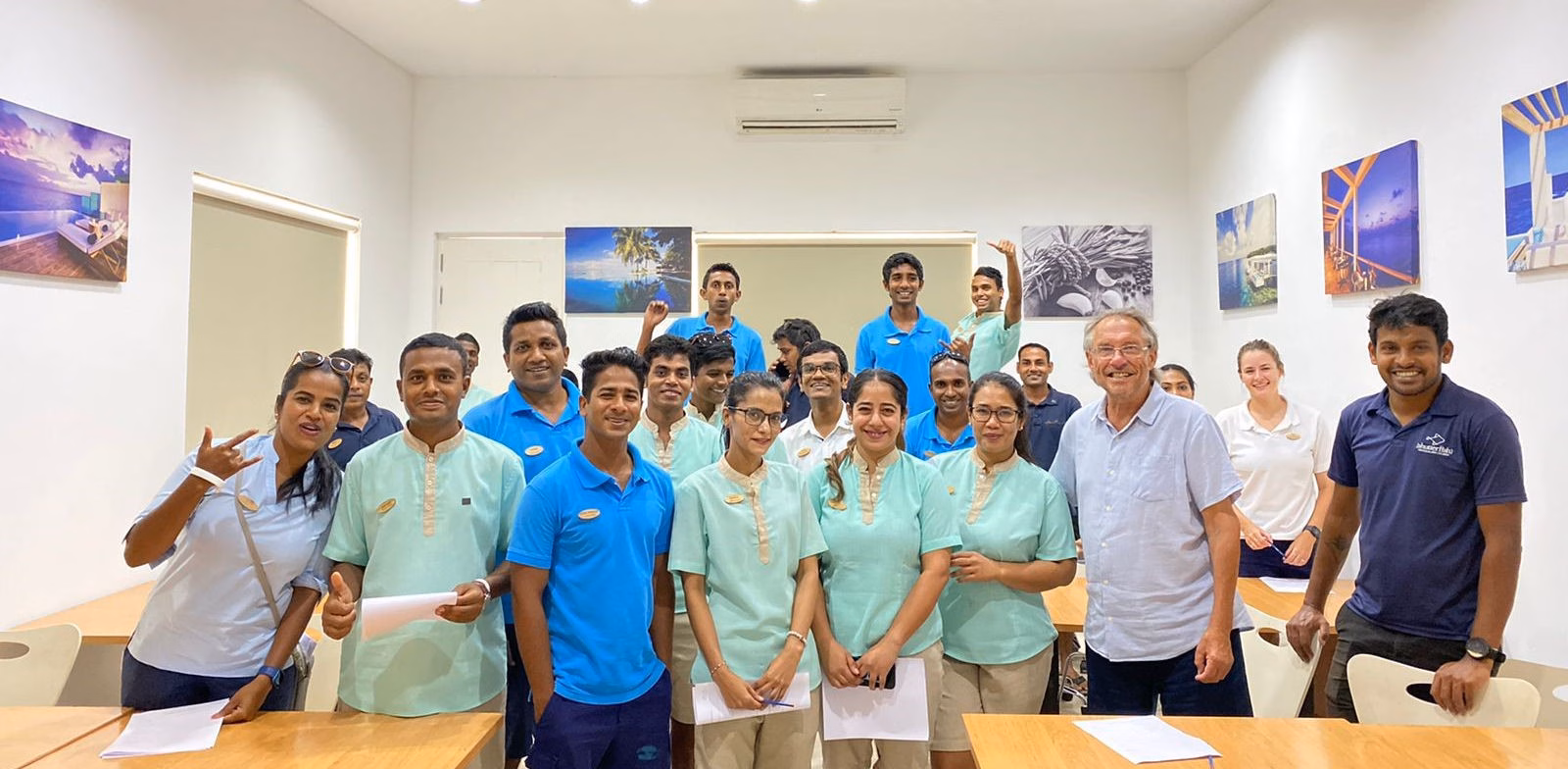 Training the fabulous team at Amilla Maldives
